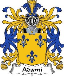 Adami Italian Coat of Arms Large Print Adami Italian Family Crest 