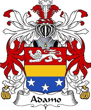 Image 0 of Adamo Italian Coat of Arms Large Print Adamo Italian Family Crest 