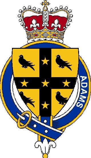 Image 1 of Adams English Coat of Arms Large Print Adams English Family Crest  