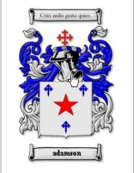 Adamson Coat of Arms Surname Large Print Adamson Family Crest 