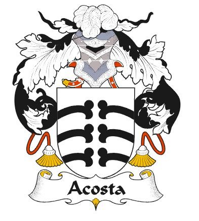 Image 0 of Acosta Spanish Coat of Arms Print Acosta Spanish Family Crest Print