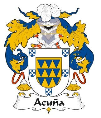 Image 0 of Acuna Spanish Coat of Arms Print Acuna Spanish Family Crest Print