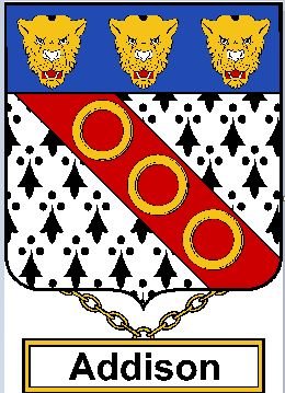 Image 0 of Addison English Coat of Arms Print Addison English Family Crest Print 