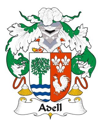 Image 0 of Adell Spanish Coat of Arms Print Adell Spanish Family Crest Print