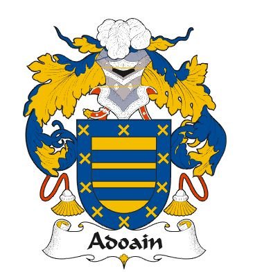Image 0 of Adoain Spanish Coat of Arms Large Print Adoain Spanish Family Crest 