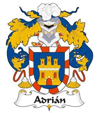 Image 0 of Adrian Spanish Coat of Arms Large Print Adrian Spanish Family Crest 