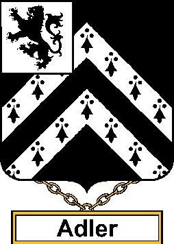 Image 0 of Adler English Coat of Arms Print Adler English Family Crest Print 