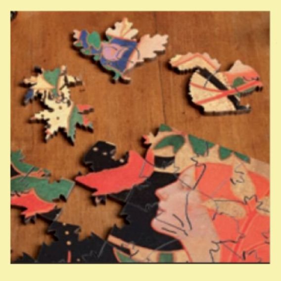 Image 4 of Crazy Fan Quilt Themed Difficult Maestro Wooden Jigsaw Puzzle 300 Pieces