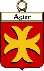 Agier French Coat of Arms Large Print Agier French Family Crest 