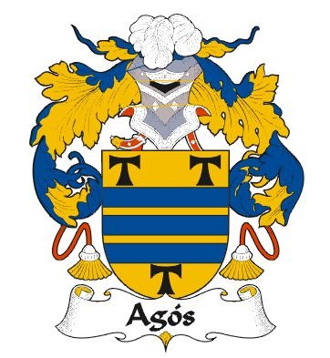 Image 0 of Agos Spanish Coat of Arms Print Agos Spanish Family Crest Print