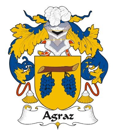 Image 0 of Agraz Spanish Coat of Arms Print Agraz Spanish Family Crest Print