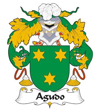 Image 0 of Agudo Spanish Coat of Arms Print Agudo Spanish Family Crest Print
