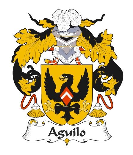 Image 0 of Aguilo Spanish Coat of Arms Large Print Aguilo Spanish Family Crest 