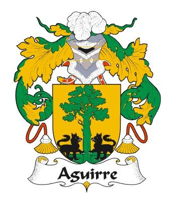 Image 0 of Aguirre Spanish Coat of Arms Large Print Aguirre Spanish Family Crest 