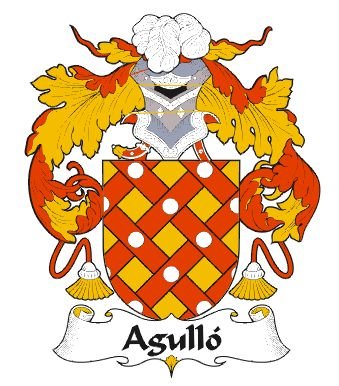 Image 0 of Agullo Spanish Coat of Arms Print Agullo Spanish Family Crest Print