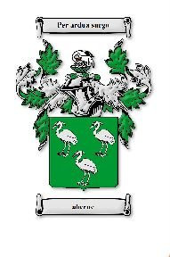 Image 1 of Aherne Irish Coat of Arms Print Aherne Irish Family Crest Print