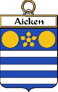 Image 3 of Aicken Irish Coat of Arms Print Aicken Irish Family Crest Print