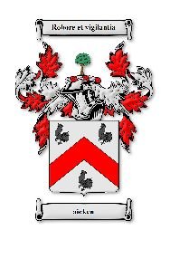 Image 1 of Aicken Irish Coat of Arms Print Aicken Irish Family Crest Print