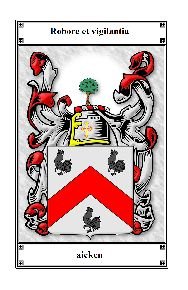 Image 2 of Aicken Irish Coat of Arms Large Print Aicken Irish Family Crest 