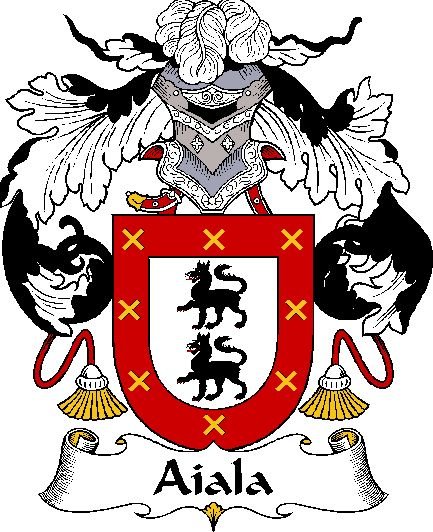 Image 0 of Aiala Spanish Coat of Arms Large Print Aiala Spanish Family Crest 