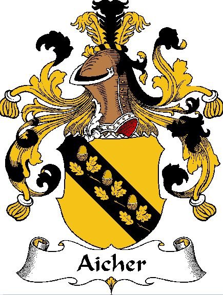 Image 0 of Aicher German Coat of Arms Large Print Aicher German Family Crest 