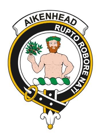 Image 0 of Aikenhead Clan Badge Print Aikenhead Scottish Clan Crest Badge