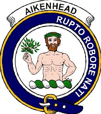 Image 1 of Aikenhead Clan Badge Print Aikenhead Scottish Clan Crest Badge