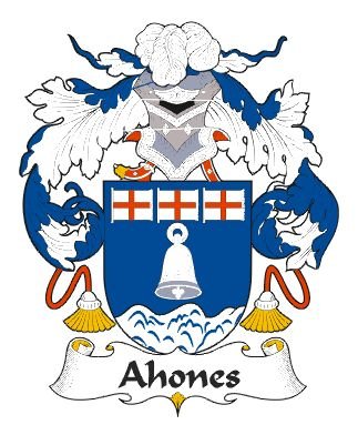 Image 0 of Ahones Spanish Coat of Arms Large Print Ahones Spanish Family Crest 