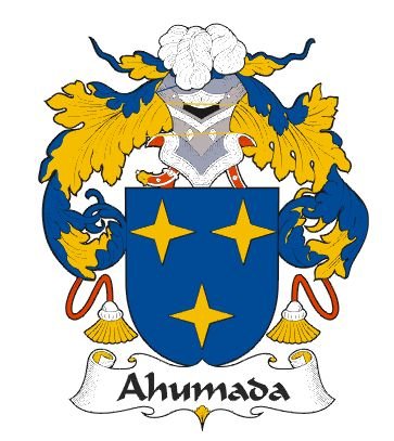 Image 0 of Ahumada Spanish Coat of Arms Large Print Ahumada Spanish Family Crest 