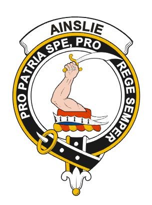 Image 0 of Ainslie Clan Badge Print Ainslie Scottish Clan Crest Badge