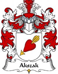 Akszak Polish Coat of Arms Large Print Akszak Polish Family Crest 