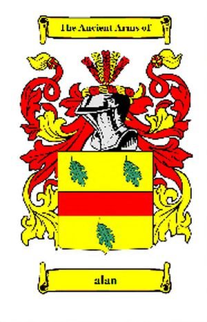 Image 0 of Alan Coat of Arms Surname Print Alan Family Crest Print