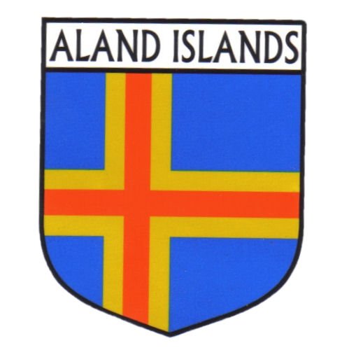 Image 1 of Aland Islands Flag Country Flag of Aland Islands Decals Stickers Set of 3