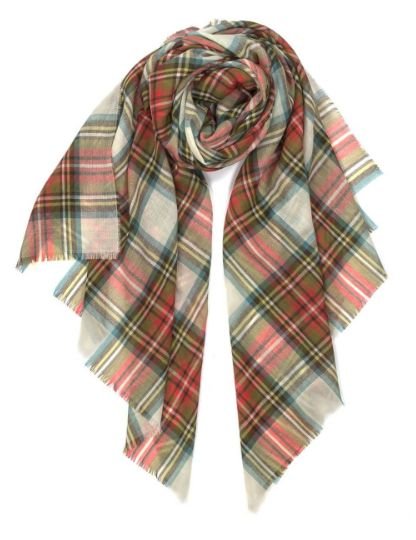 Image 1 of Alba Stewart Dress Weathered Tartan Wool Luxury Ladies Stole