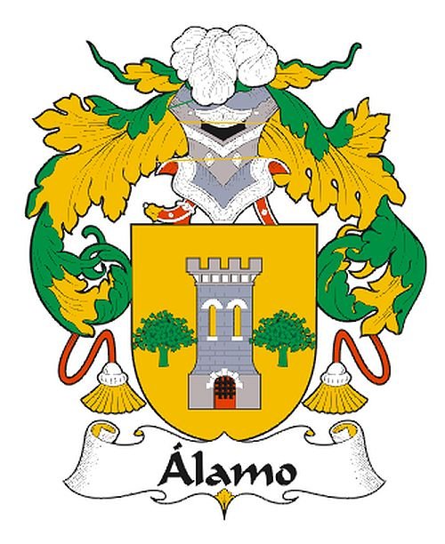 Image 0 of Alamo Spanish Coat of Arms Print Alamo Spanish Family Crest Print