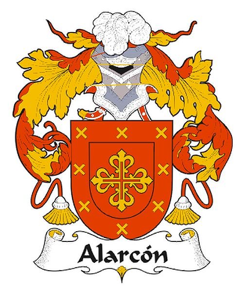 Image 0 of Alarcon Spanish Coat of Arms Large Print Alarcon Spanish Family Crest 