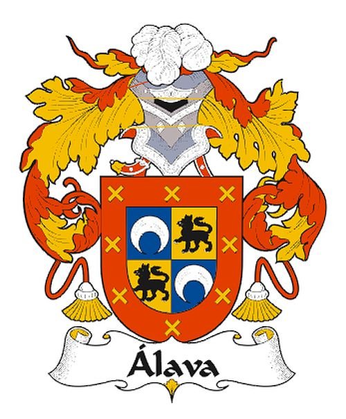 Image 0 of Alava Spanish Coat of Arms Print Alava Spanish Family Crest Print