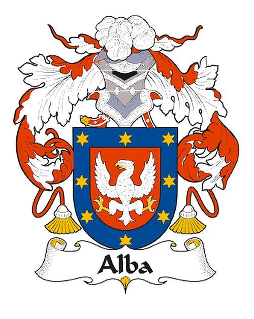 Image 0 of Alba Spanish Coat of Arms Large Print Alba Spanish Family Crest 