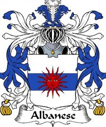 Albanese Italian Coat of Arms Large Print Albanese Italian Family Crest 