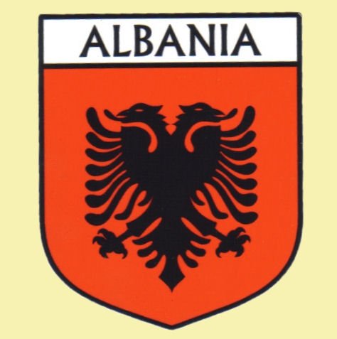 Image 0 of Albania Flag Country Flag of Albania Decals Stickers Set of 3