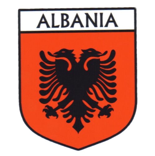 Image 1 of Albania Flag Country Flag of Albania Decals Stickers Set of 3