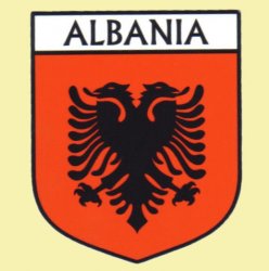 Albania Flag Country Flag of Albania Decals Stickers Set of 3