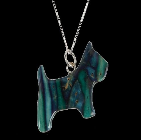 Image 0 of Scottie Dog Scotland Heather Sterling Silver Pendant 