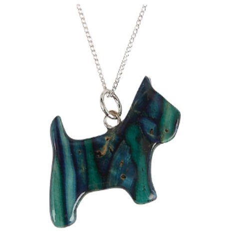 Image 1 of Scottie Dog Scotland Heather Sterling Silver Pendant 