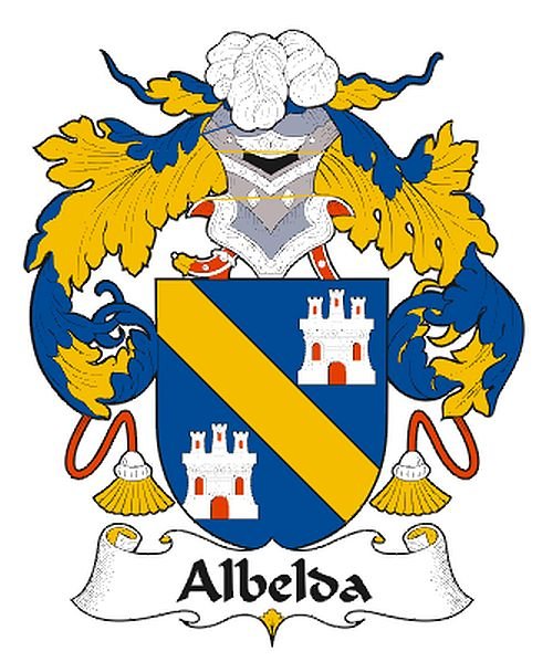 Image 0 of Albelda Spanish Coat of Arms Print Albelda Spanish Family Crest Print