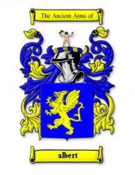 Albert Coat of Arms Surname Large Print Albert Family Crest 