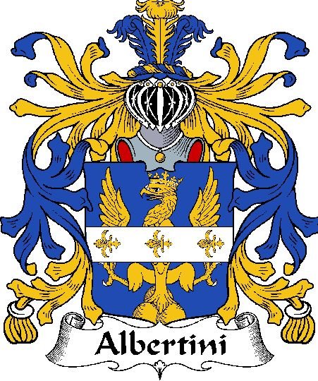 Image 0 of Albertini Italian Coat of Arms Large Print Albertini Italian Family Crest 
