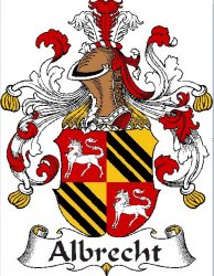 Albrecht German Coat of Arms Large Print Albrecht German Family Crest 