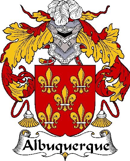 Image 0 of Albuquerque Spanish Coat of Arms Large Print Albuquerque Spanish Family Crest 