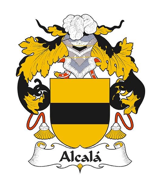 Image 0 of Alcala Spanish Coat of Arms Large Print Alcala Spanish Family Crest 